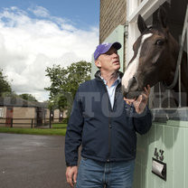John Gosden with Joviality at Clarehaven StablesNewmarket 11.7.12 Pic ...