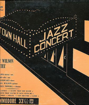 Teddy wilson quartet w flip byas town hall jazz concert vol 4 10 lp