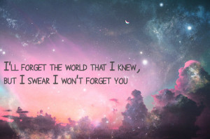 cute, forget, purple, quote, sky, text, this is from thatmat, this is ...