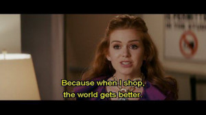 confessions of a shopaholic, movie, quote, shopping