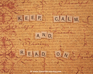 Scrabble Quotes 'Keep Calm and Read On' Scrabble Wall Art, Fine Art ...