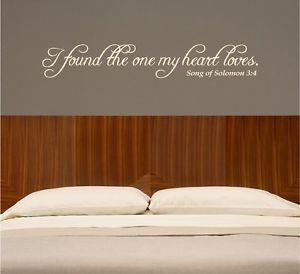 ... one my heart loves Song of Solomon 3:4 - Custom bible quote WALL ART