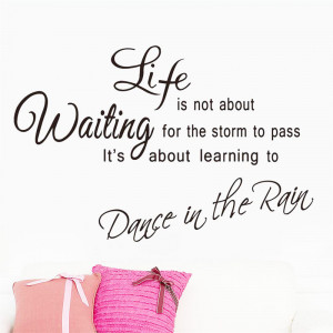 Aliexpress.com : Buy 8381 1.5 Dance in the rain Art words quote wall ...