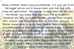 Being a Mother quote!