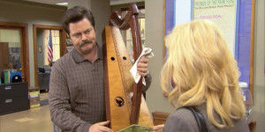 Ron Swanson crafted a harp.