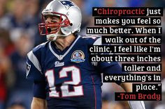 Tom Brady on Chiropractic Care www.potomacpain-center.com