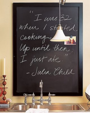 If you want to add a chalkboard wall to your kitchen, then try this ...
