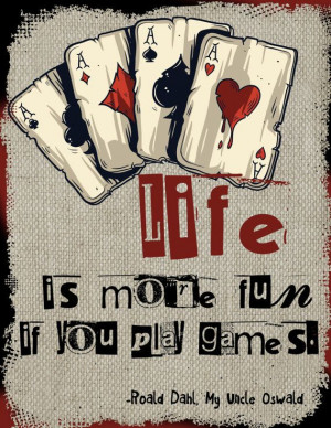 Wall Art Print -Gambling Quotes-Cards-Chance-Play…