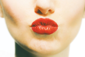 Lip Kiss On Rain With Quotes | PSD Design