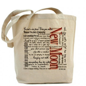 Black Gifts > Black Bags & Totes > New Moon Movie Quotes Tote Bag
