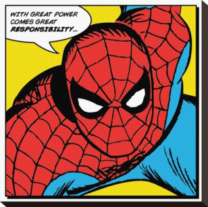 Spider-Man-Quote Reproduction transférée sur toile