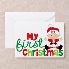 Baby Santa Babies First Christmas Greeting Card for
