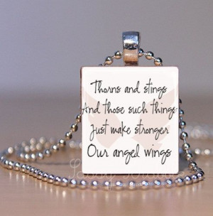 Angel Wings Quote Saying Necklace CG Angel by SassyScrabbleShoppe, $7 ...