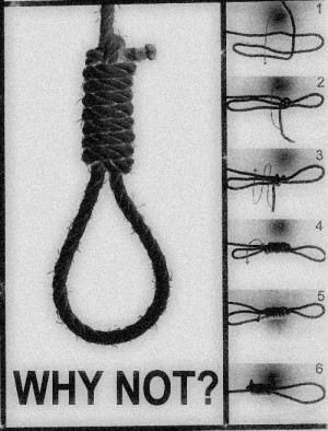 death suicide noose another way to tie a noose how to tie a noose