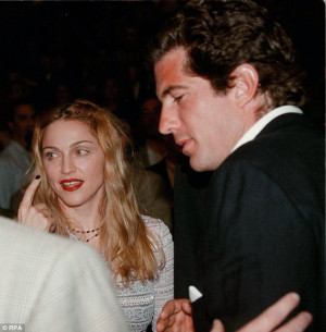 Relationship: John F Kennedy Jr and Madonna, pictured here in 1996 ...
