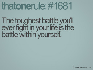 Battle with Yourself Quotes