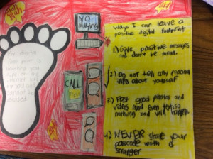 ... digital footprint. Each class made posters with quotes from the kids