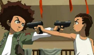 Riley and Huey Freemen the boondocks