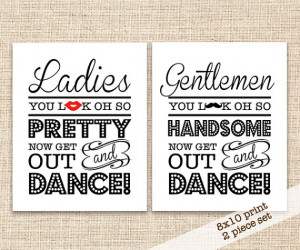 Printable Wedding Bathroom Signs - 8x10 Wedding Reception Restroom ...