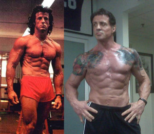 Sylvester Stallone before and after, see any difference? That's what ...