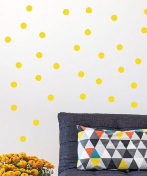 ... on #zulily! Lemon Polka Dot Wall Quotes Decal - Set of 50 #zulilyfinds