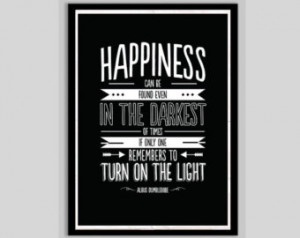 Dumbledore Quote Harry Potter Poste r - Typography print, quote poster ...