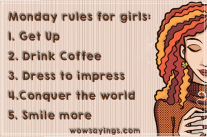 Morning rules for girls - Good Morning Sayings for her