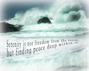Serenity in the storm image quote