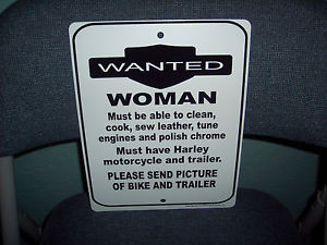 ... - *Wanted Woman* Humor bathroom garage MAN CAVE, Restaurant, Harley