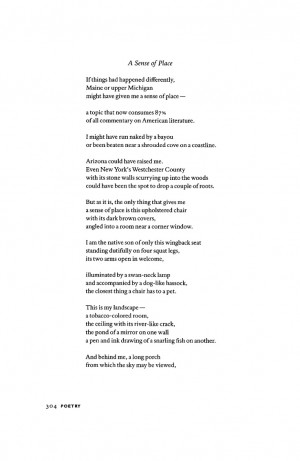 Billy Collins - A Sense of Place July 2005 : Poetry Magazine