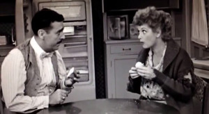 Tennessee Ernie hangs on - Ernie and Lucy eating in the kitchen, as ...