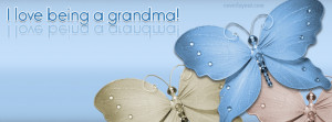 Love Being A Grandma Butterflies Facebook Cover Layout