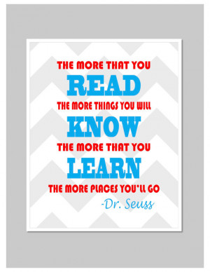 Dr. Seuss Quote - Playroom Wall Art - Wall Art Printable - Playroom ...