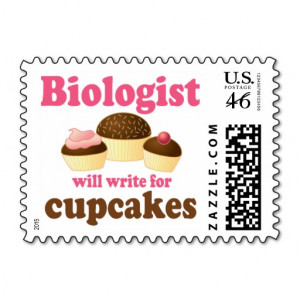 Cute Chocolate Biologist Occupation Gift Stamps