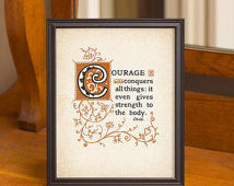 Thoughts of Ovid Concerning Courage 8x10 Print, No. 6, Inspirational ...