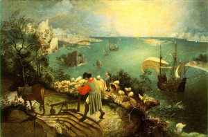 Painting is by Pieter Bruegel the Elder. (createdaround 1560)