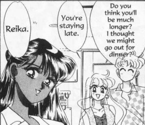 ... Sailor Pluto, wears a lab quote and greets her acquaintances in her