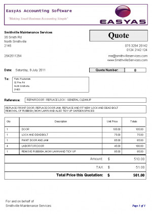 Construction quote #2