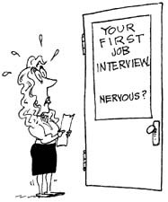 first job interview cartoon