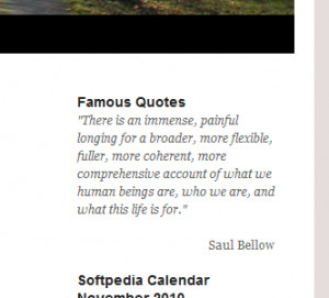 Famous Quotes - Showing a quote on the main website