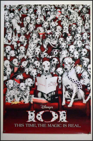 ... 101 Dalmatians 1-Sheet Cartoon Movie Poster from 101 Dalmatians 1961