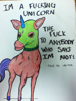 Odd Future quote drawing.