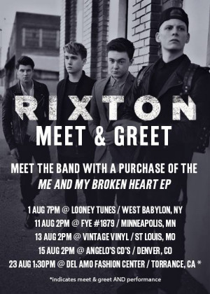 Rixton, Meet and Greet, Tour