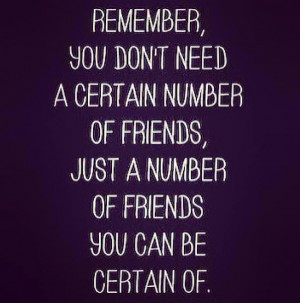 Many acquaintances; few close friends