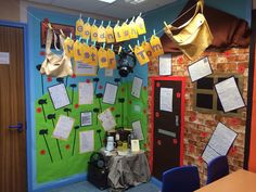 Role play area for goodnight Mr Tom. This was for exploring the book ...