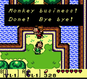 Monkey business! Done! Bye bye!