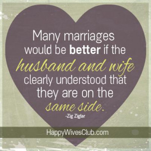 TEXT: “Many marriages would be better if the husband and wife ...