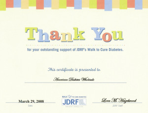 ... foundation jdrf held their annual appreciation and awards ceremony on