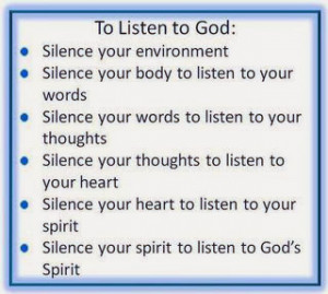 Listening To God...