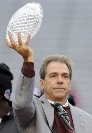 ... size (The Birmingham News/Bernard Troncale) Alabama coach Nick Saban
